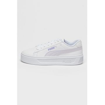 Pantofi sport Smash de piele cu insertii de piele ecologica - Lila/Alb optic