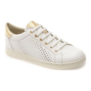 Pantofi sport GEOX albi, D151BB, din piele naturala