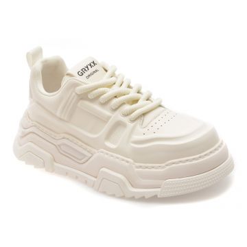 Pantofi sport GRYXX albi, 69083, din piele naturala