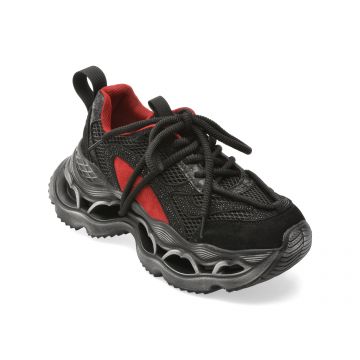 Pantofi sport GRYXX negri, 30596, din material textil si piele naturala