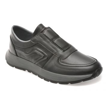 Pantofi sport OTTER negri, DD1200, din piele naturala