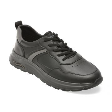 Pantofi sport OTTER negri, V260001, din piele naturala