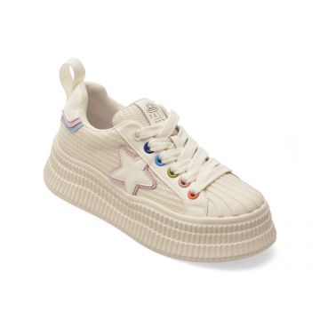 Pantofi sport PASS COLLECTION albi, MQ60011, din piele naturala