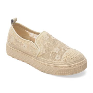 Pantofi sport PASS COLLECTION bej, HT60007, din material textil