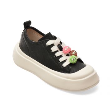Pantofi sport PASS COLLECTION negri, MQ60013, din piele naturala