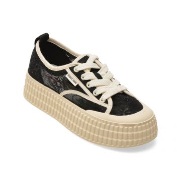 Pantofi sport PASS COLLECTION negri, XA60005, din material textil