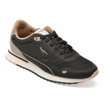 Pantofi sport PEPE JEANS negri, MS40033, din material textil