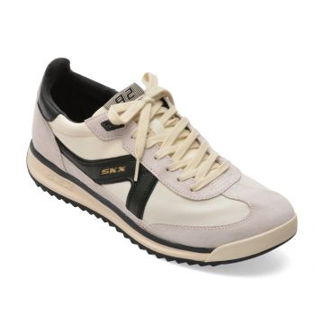 Pantofi sport SKECHERS alb-negru, SKX 92, din material textil