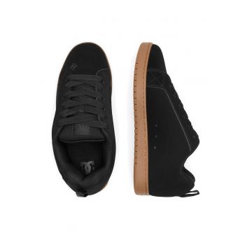 Tenisi barbati  model COURT GRAFFIK - piele naturala - negru -
