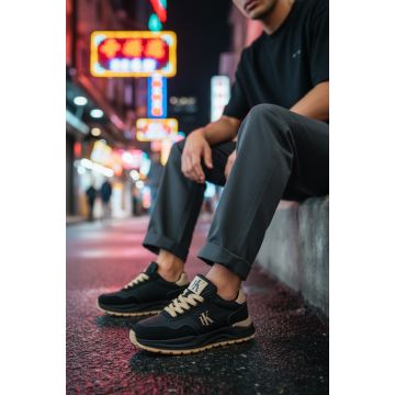 Adidasi barbati casual  negri A2571