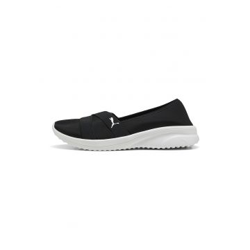 Pantofi slip-on din material textil Adelina 2 - Negru