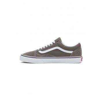 Pantofi sport de piele intoarsa Old Skool - Alb/Maro taupe