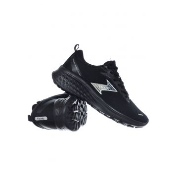 Tenisi dama  HIGHWAY - sintetic/textil - negru/argintiu