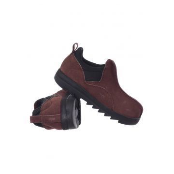 Pantofi sport dama GX4476 -  Piele naturala - Negru/Maro -