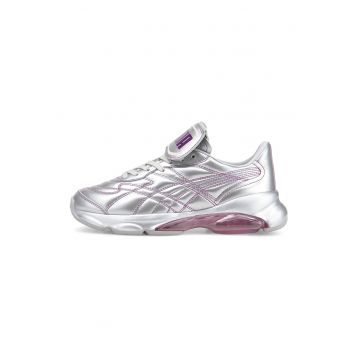 Pantofi sport de piele cu aspect metalizat Dome King - Ametist/Argintiu