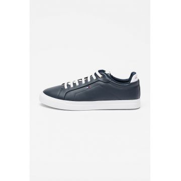 Pantofi sport de piele cu logo - Bleumarin