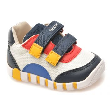 Pantofi sport GEOX albi, B3555C, din material textil