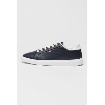 Pantofi sport Icon de piele - Alb optic/Bleumarin