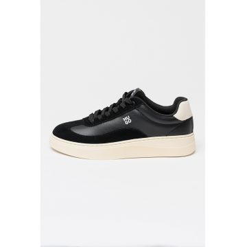 Pantofi sport low-cut cu insertii din piele intoarsa Lyzz - Negru