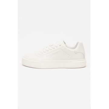 Pantofi sport low-cut de piele - Alb optic