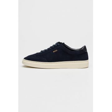 Pantofi sport low-cut din piele intoarsa Kieran - Bleumarin