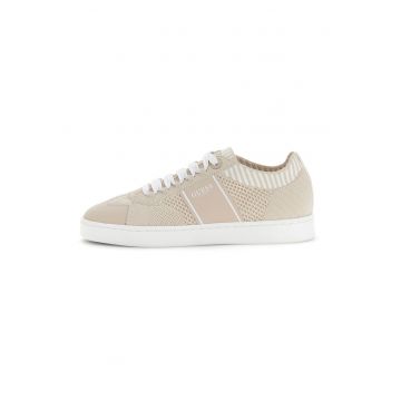 Pantofi sport low-cut din tricot - Maro nisip