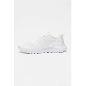 Pantofi sport wedge din material textil cu garnituri din material sintetic - Alb