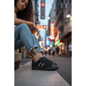 Adidasi dama casual negri M2095