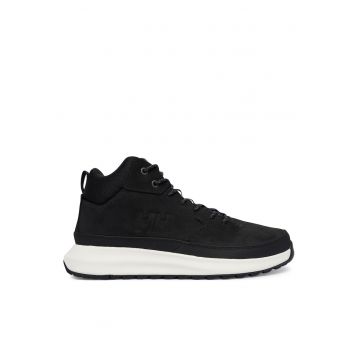 Ghete sport barbati  Beckett Mid - piele naturala - negru/alb