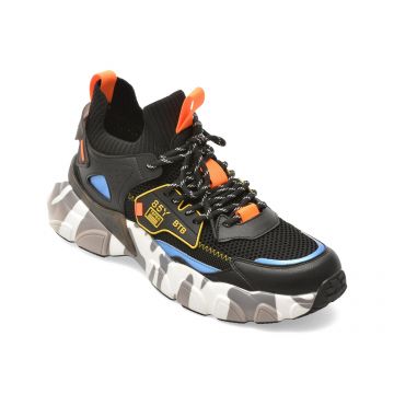 Pantofi BITE THE BULLET negri, 23168, din material textil