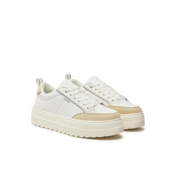 Pantofi  pentru femei - alb - piele ecologica -