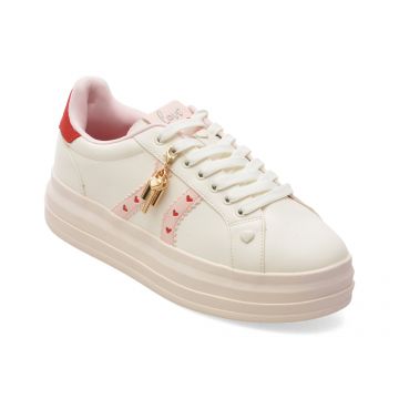 Pantofi sport ALDO albi, ADORES 100, din piele ecologica