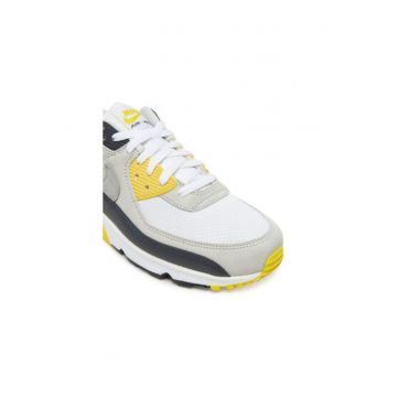 Pantofi sport barbati - DM0029 -  Piele naturala - 42 EU - Alb/Gri/Galben - Alb/Gri/Galben