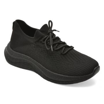 Pantofi sport BITE THE BULLET negri, CL603, din material textil