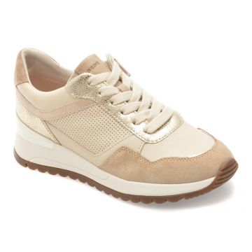 Pantofi sport GEOX bej, D6500A, din piele naturala