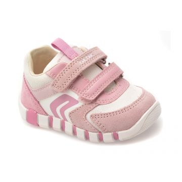 Pantofi sport GEOX roz, B3558C, din material textil si piele naturala