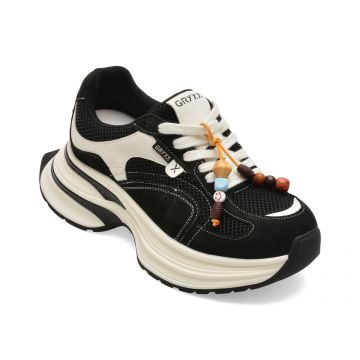 Pantofi sport GRYXX negri, 9052, din nabuc