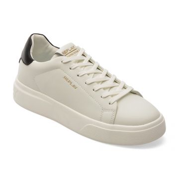 Pantofi sport REPLAY albi, MZ7O05L, din piele naturala