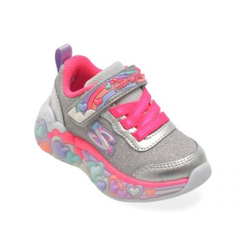 Pantofi sport SKECHERS argintii, 302697N, din material textil