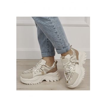 Sneakers bej cu talpa groasa DKB9201 M4 19412 - Bej