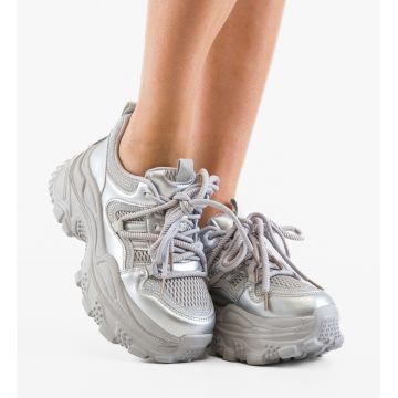 Sneakers dama Yera Argintii