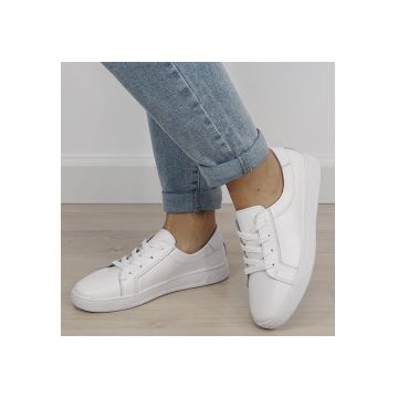 Sneakersi albi din piele naturala 5166 M4 19328 - Alb