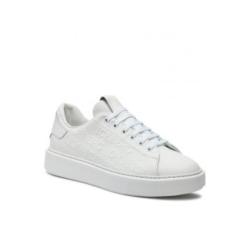 Tenisi barbati  model Bozema - piele naturala - alb -