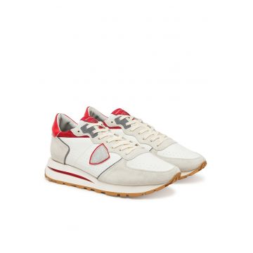 Tenisi barbati  piele naturala - alb -