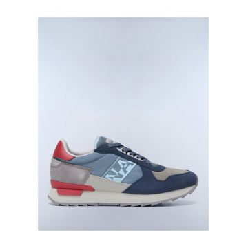 Pantofi sport cu garnituri din piele intoarsa -