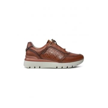 Sneakers Asturias W9C-6607 Maro -  Piele lacuita