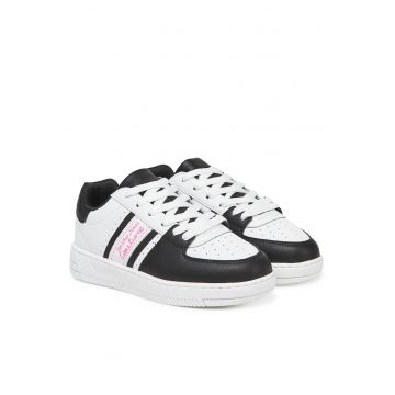 Tenisi dama -  L02 78VA3SJ7 - Alb/Negru - piele naturala