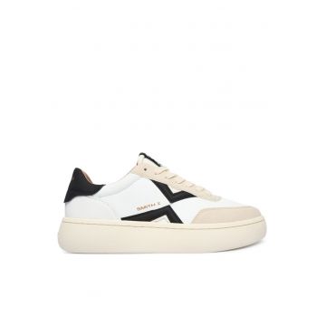 Tenisi dama  SXBCOCW-9552-W - piele naturala - Alb/Crem