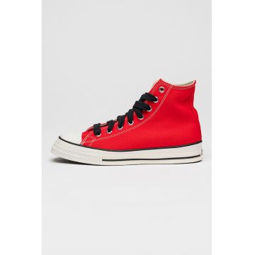 Tenisi mid-cut Chuck Taylor Throwback cu sireturi contrastante - Rosu vermillion