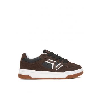 Tenisi unisex  Upland VN000D6FY491 - piele naturala - maro/negru